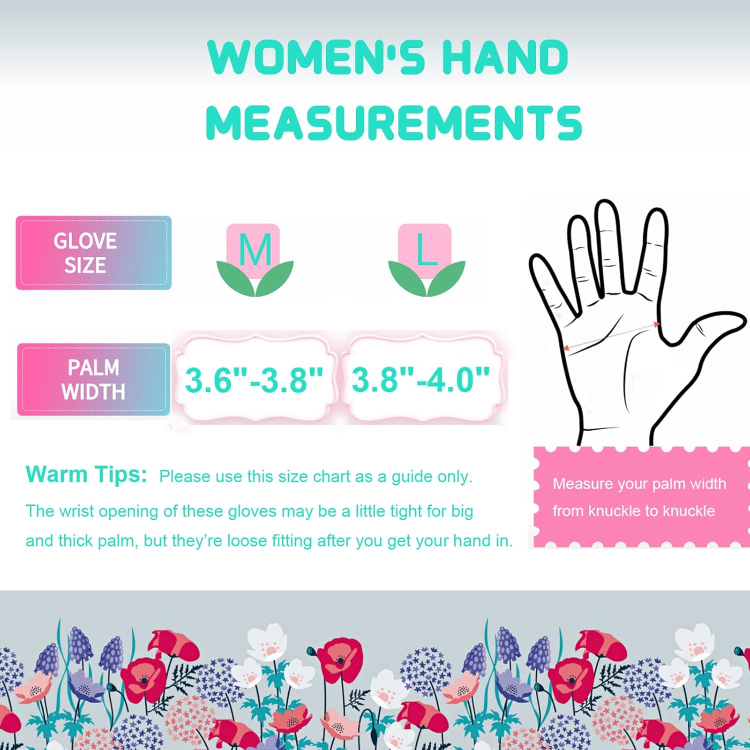 Greenhaus Gardening Floral Gardening Gloves for Women, 4 Pairs with Non-Slip Grip