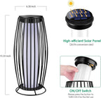 Greenhaus Gardening Decorative Solar Flame Lanterns 2-Pack