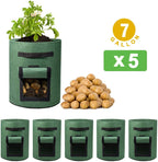 Greenhaus Gardening Green Vegetable Planter Bags with Breathable Fabric