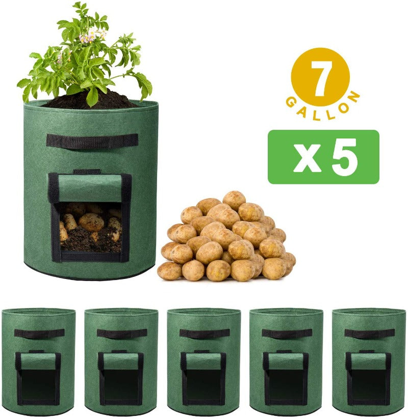 Greenhaus Gardening Green Vegetable Planter Bags with Breathable Fabric