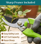 Greenhaus Gardening Gardening Gift Set with Floral Tote & Hand Tools
