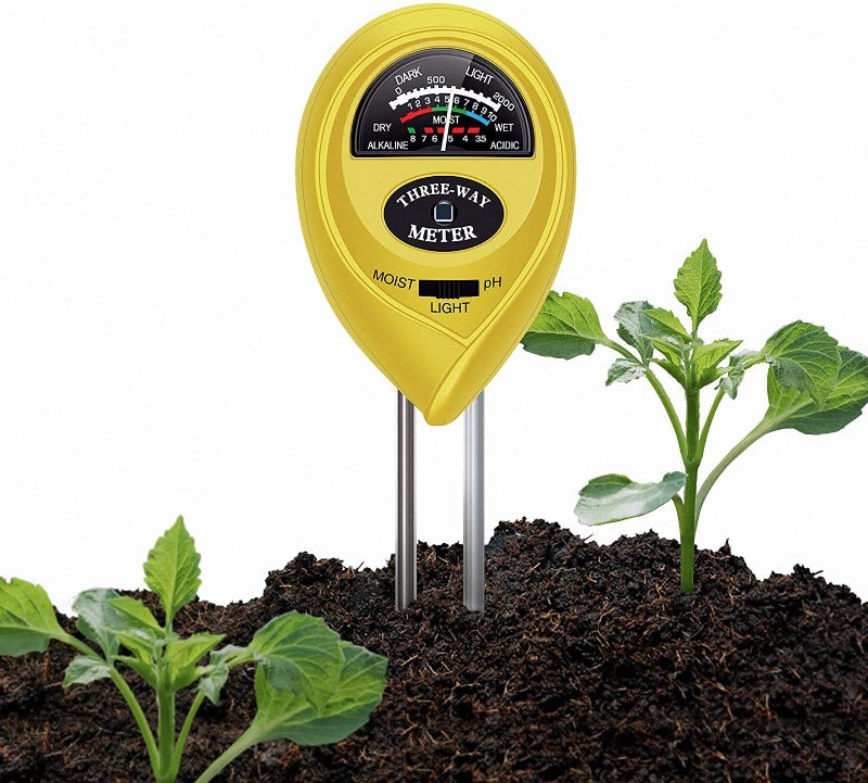 Greenhaus Gardening 3-in-1 Soil Moisture Meter with pH and Light Tester