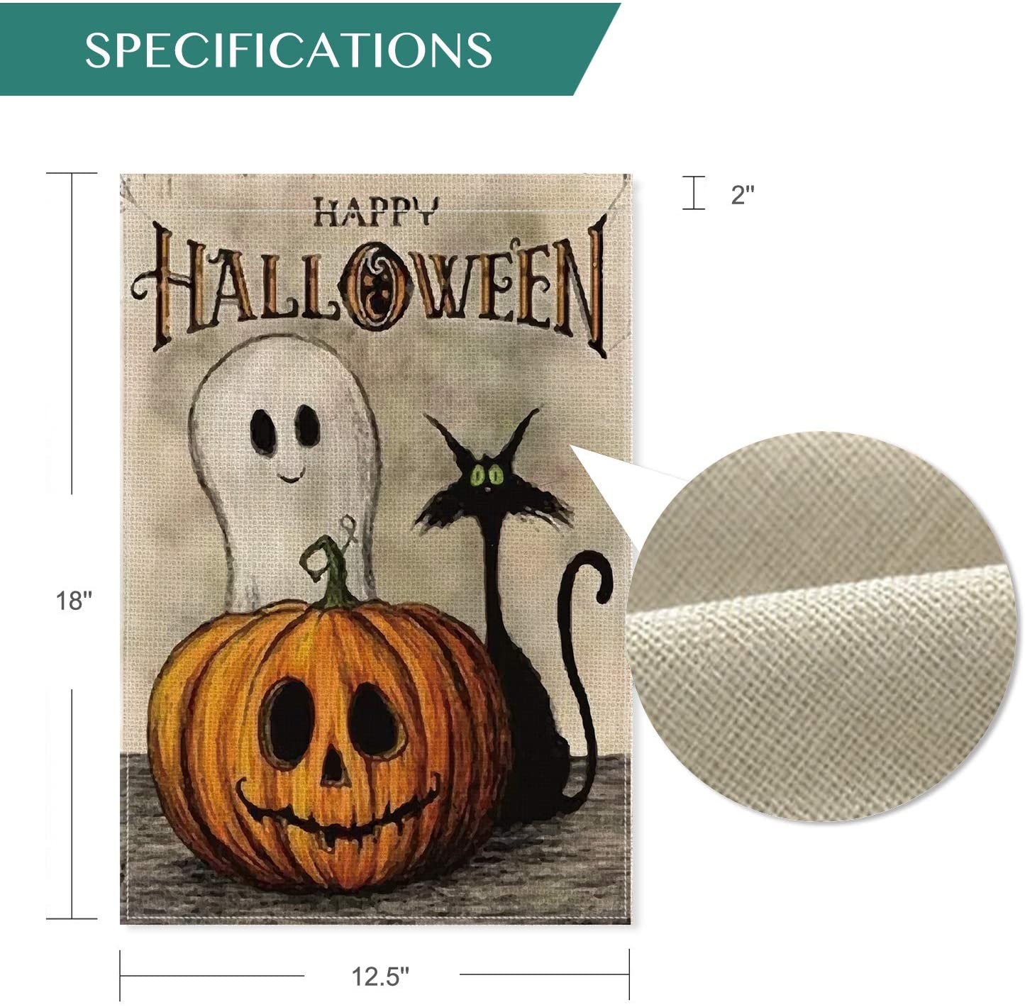 Greenhaus Gardening Halloween Vertical Garden Flag for Outdoor Décor
