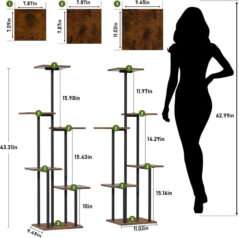 Greenhaus Gardening Plant Stand with Adjustable Grow Lights