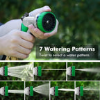 Greenhaus Gardening Heavy-Duty Metal Garden Hose Nozzle with 7 Spray Patterns