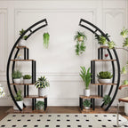 Greenhaus Gardening Half Moon Indoor Plant Stand Set of 2
