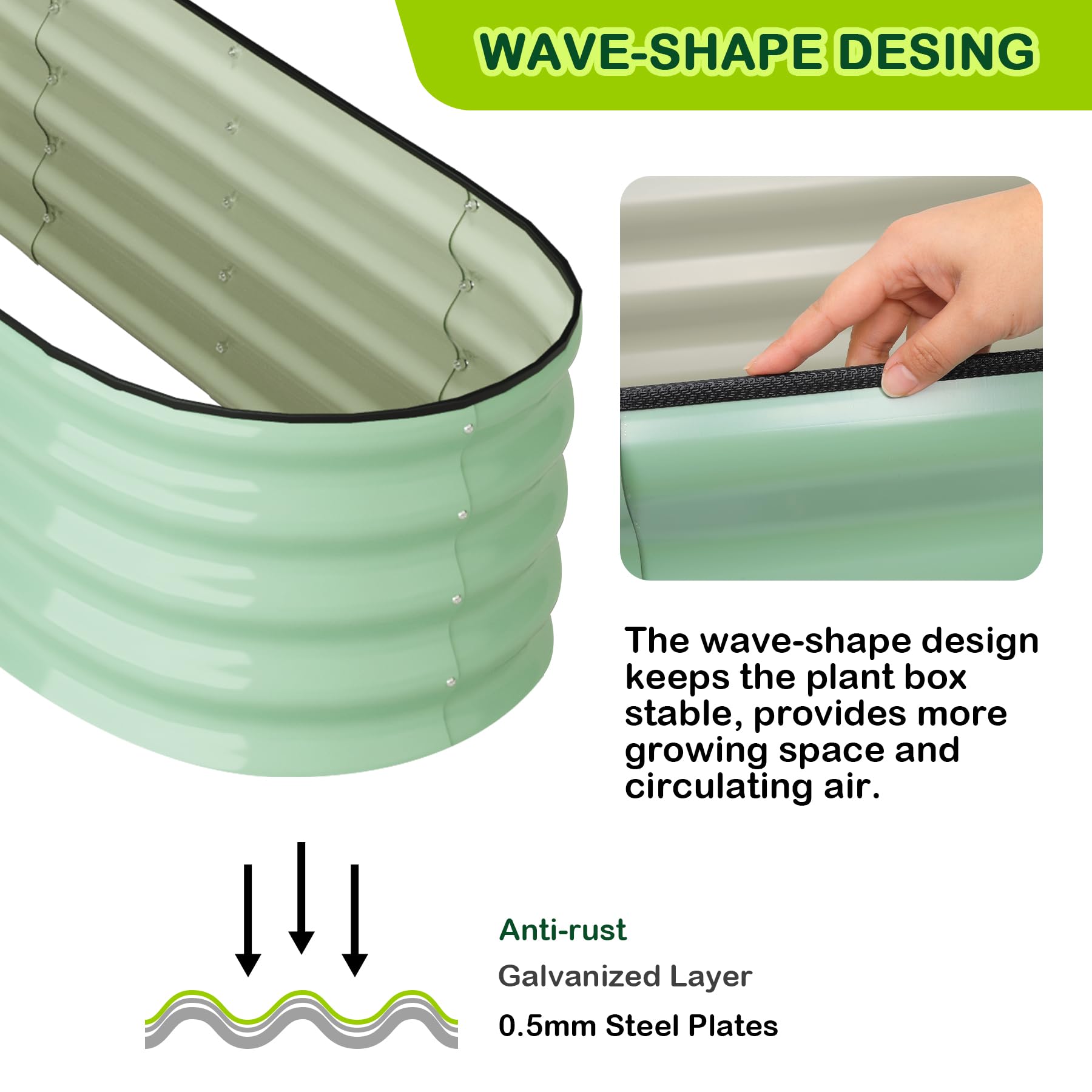Greenhaus Gardening 2-Pack 4.5 × 2 × 1 ft Galvanized Raised Garden Beds