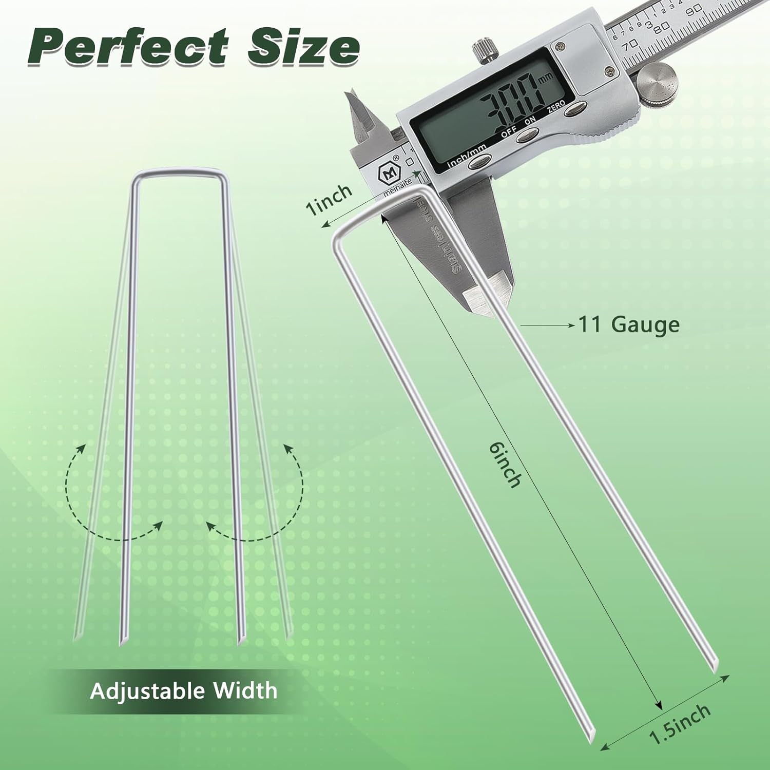 Greenhaus Gardening Heavy-Duty U-Shaped Garden Stakes, 50 Pack