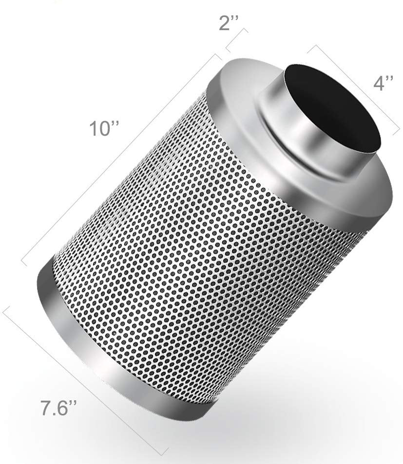 Greenhaus Gardening Air Carbon Filter 4-Inch with 200 CFM Airflow