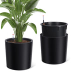 Greenhaus Gardening 20-Inch Self-Watering Round Planters Set of 2