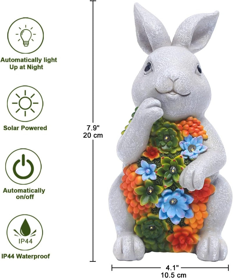 Greenhaus Gardening Solar Garden Statue with LED Light