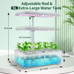 Greenhaus Gardening 14-Pod Hydroponic Herb Garden with Smart WiFi Features