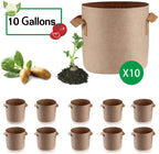 Greenhaus Gardening 10-Pack Fabric Plant Bags for Soil and Soil Mixes