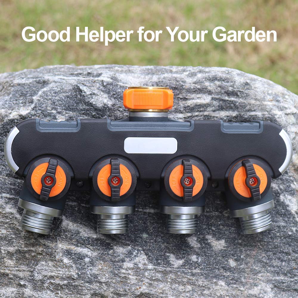 Greenhaus Gardening Standard 3/4-Inch Garden Hose Connector/Splitter
