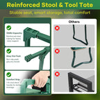 Greenhaus Gardening Foldable Garden Kneeler & Seat with Extendable Legs and Thick EVA Cushion