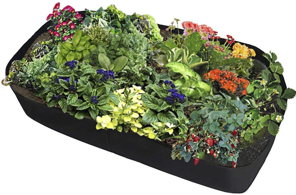 Greenhaus Gardening Breathable Fabric Raised Bed for Fruits Herbs and Plants
