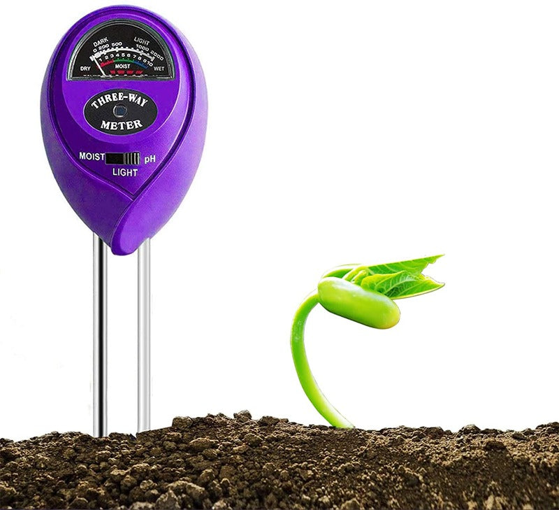 Greenhaus Gardening 3-in-1 Soil Moisture Meter with pH and Light Tester