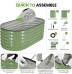 Greenhaus Gardening Galvanized Steel Raised Garden Bed Kit for Vegetables