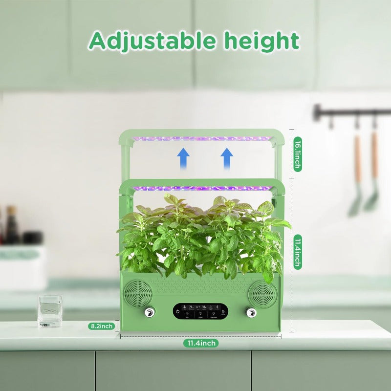 Greenhaus Gardening Hydroponic Herb Growing Kit with Built-In Bluetooth Audio