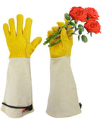 Greenhaus Gardening Adjustable Cuff Pruning Gloves for Yard Work
