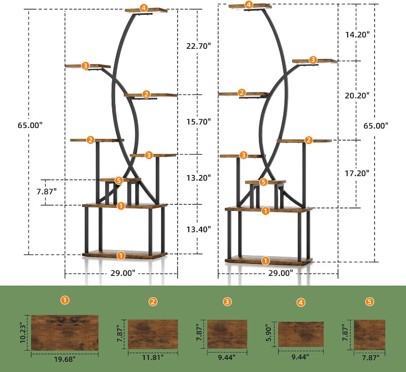 Greenhaus Gardening Plant Stand with Adjustable Grow Lights