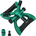 Greenhaus Gardening Auto Rotating Lawn Sprinkler with 360° Water Coverage