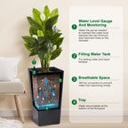 Greenhaus Gardening 23-Inch Self-Watering Tall Planters Set of 2