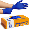 Greenhaus Gardening Cobalt Blue Nitrile Disposable Gloves, 4.5 Mil, Latex-Free