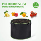 Greenhaus Gardening Reinforced Fabric Grow Bags for Vegetables and Flowers