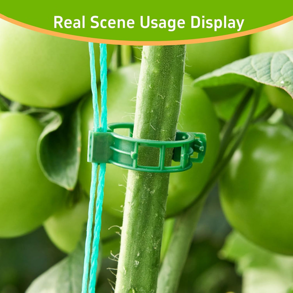 Greenhaus Gardening Reusable Plant Support Clips for Tomatoes & Climbing Plants, 100 PCS