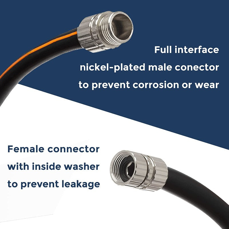 Greenhaus Gardening Heavy Duty Garden Hose with Hybrid Rubber PVC Construction