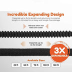 Greenhaus Gardening Expandable Garden Hose with 8-Pattern Spray Nozzle, 50 FT
