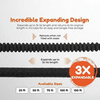 Greenhaus Gardening Flexible Expandable Garden Hose with Brass Connectors and Spray Nozzle