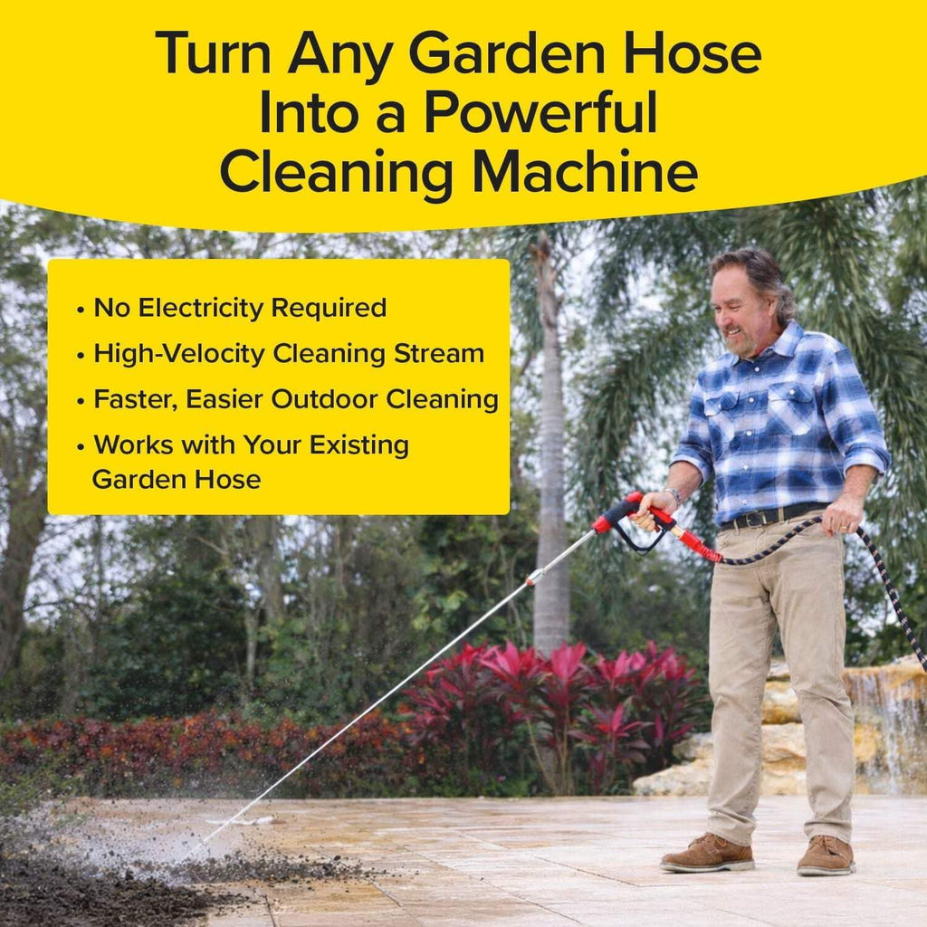 Greenhaus Gardening Multi-Pattern Garden Hose Nozzle with 4 Interchangeable Spray Tips