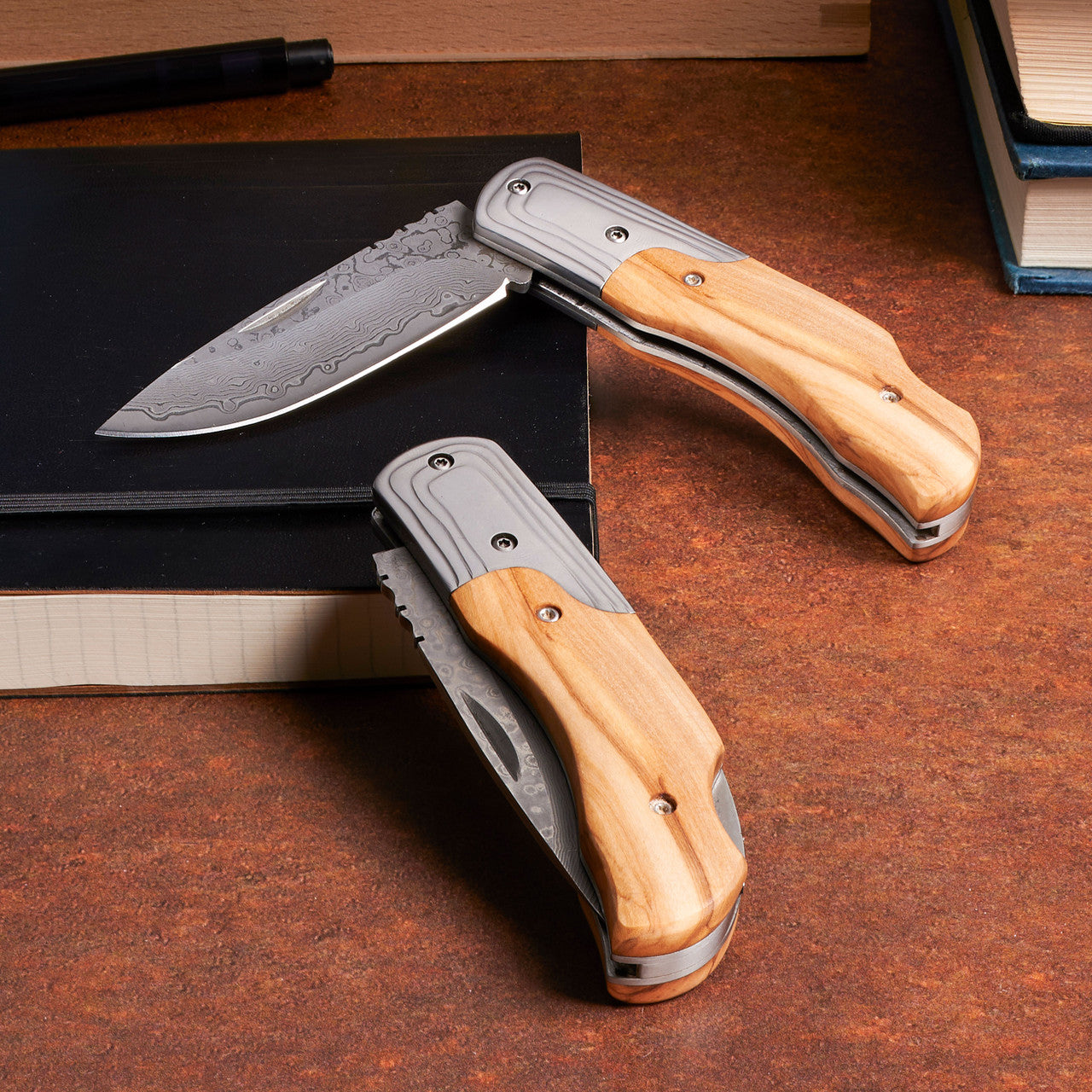 Greenhaus Gardening Olivewood Folding Knife for Everyday Carry