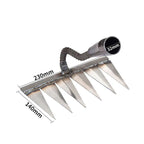 Greenhaus Gardening Iron Garden Rake for Stubborn Weed Clearing