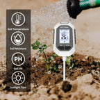 Greenhaus Gardening 4-in-1 Digital Soil Tester with LCD Display, pH, Moisture, Temperature & Light Meter