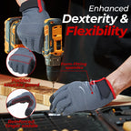Greenhaus Gardening Utility Work Gloves with Touchscreen Fingertips & Padded Palm