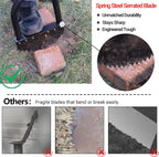 Greenhaus Gardening Heavy-Duty Half Moon Lawn Edger with Serrated Spring Steel Blade