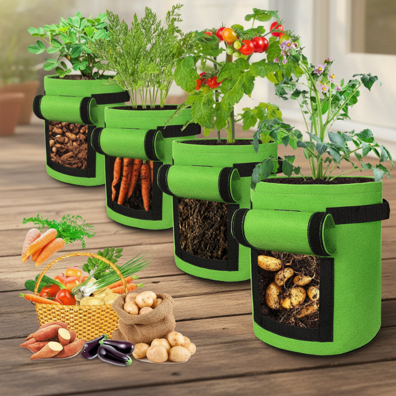 Greenhaus Gardening Heavy-Duty Fabric Grow Bags for Potatoes and Vegetables