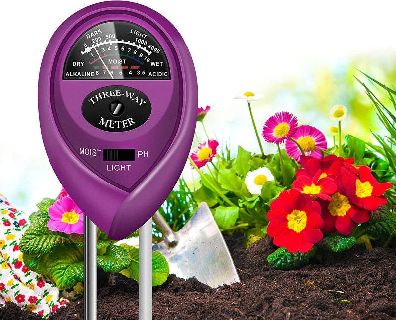 Greenhaus Gardening 3-in-1 Soil Moisture Meter with pH and Light Tester