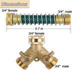 Greenhaus Gardening Brass Hose Extension Adapter with Spiral Hose Protector