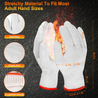 Greenhaus Gardening BBQ Gloves Set with 10 Mil Nitrile Gloves & Cotton Liners