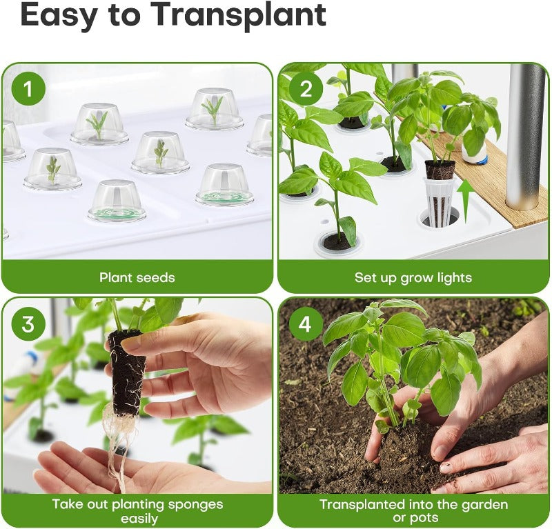 Greenhaus Gardening Indoor Hydroponic Garden with 32L Water Reservoir