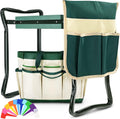 Greenhaus Gardening Foldable Garden Kneeler & Seat with Extra-Wide EVA Pad and Dual Tool Pouches