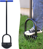 Greenhaus Gardening Heavy-Duty Half Moon Lawn Edger with Serrated Spring Steel Blade