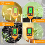 Greenhaus Gardening Plant Soil Tester with Backlit LCD Display