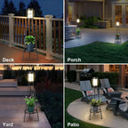 Greenhaus Gardening Solar Plant Display Stand for Outdoor Spaces