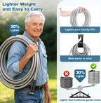 Greenhaus Gardening Heavy-Duty Stainless Steel Garden Hose with Leak-Resistant Fittings