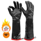 Greenhaus Gardening Heat Resistant BBQ Gloves for Smoking and Grilling
